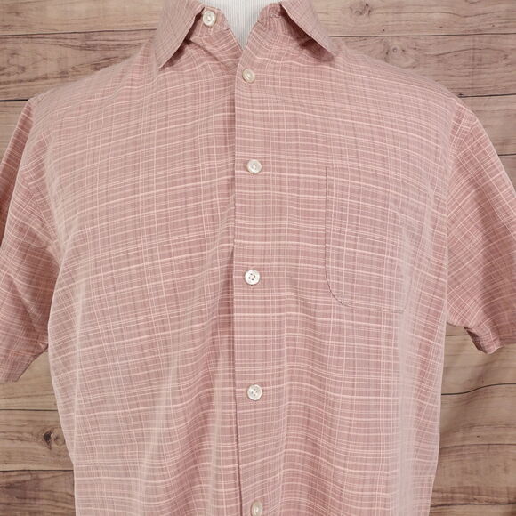 VAN HEUSEN RAYON BLEND SHORT SLEEVE BUTTON DOWN HAWAIIAN SHIRT MENS SZ L - Picture 1 of 7